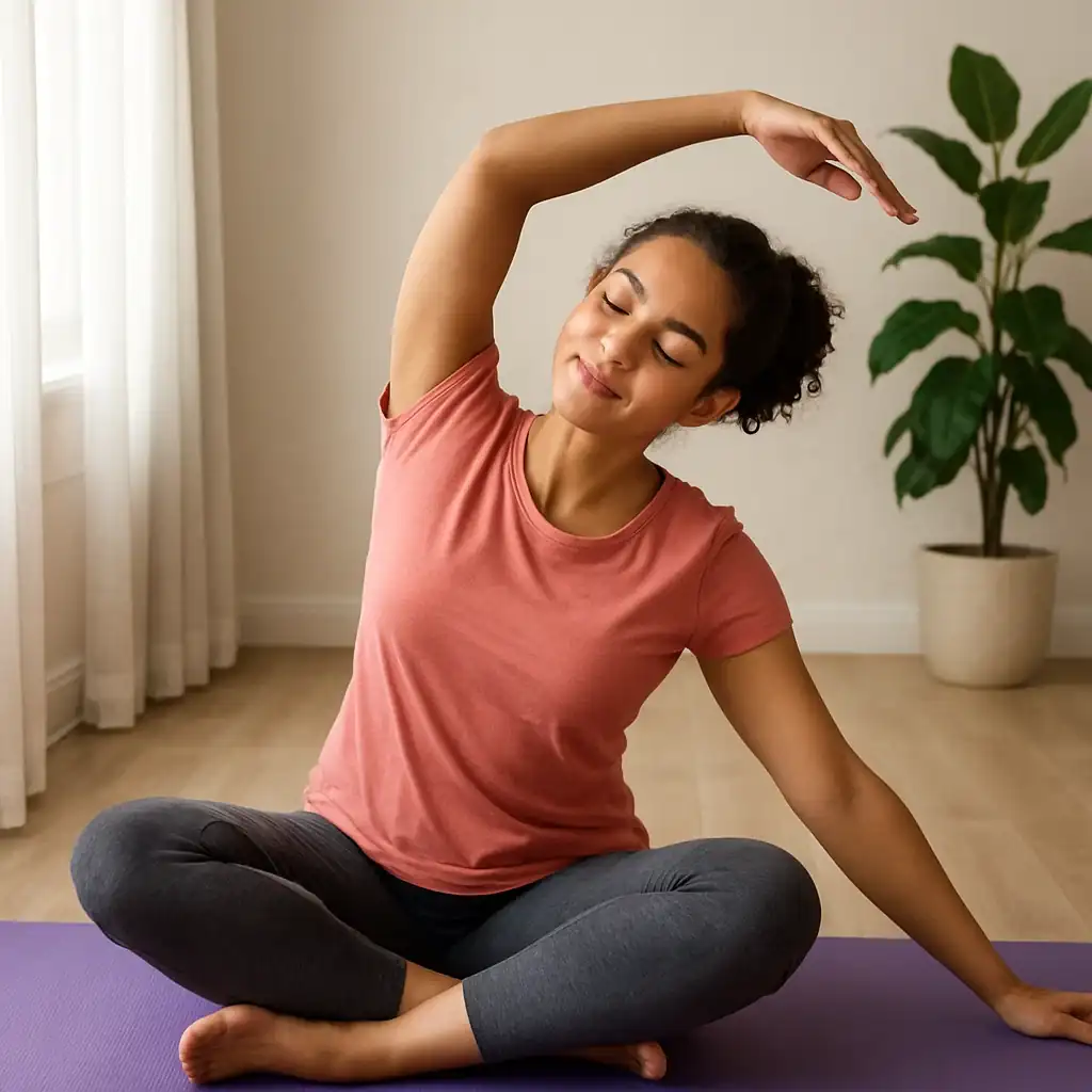 Seated side stretch